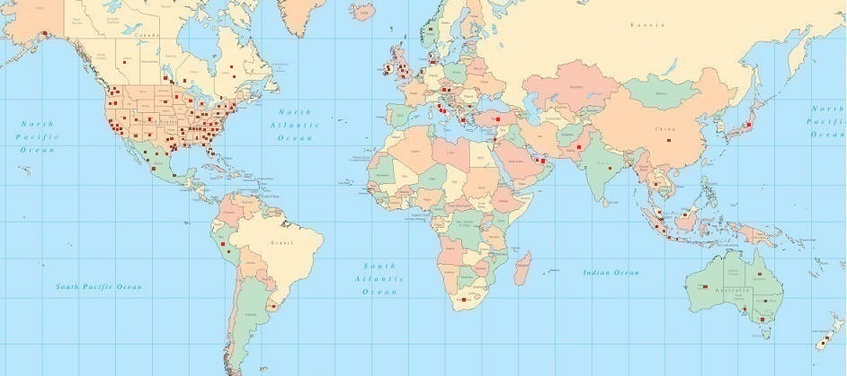 Some customer locations